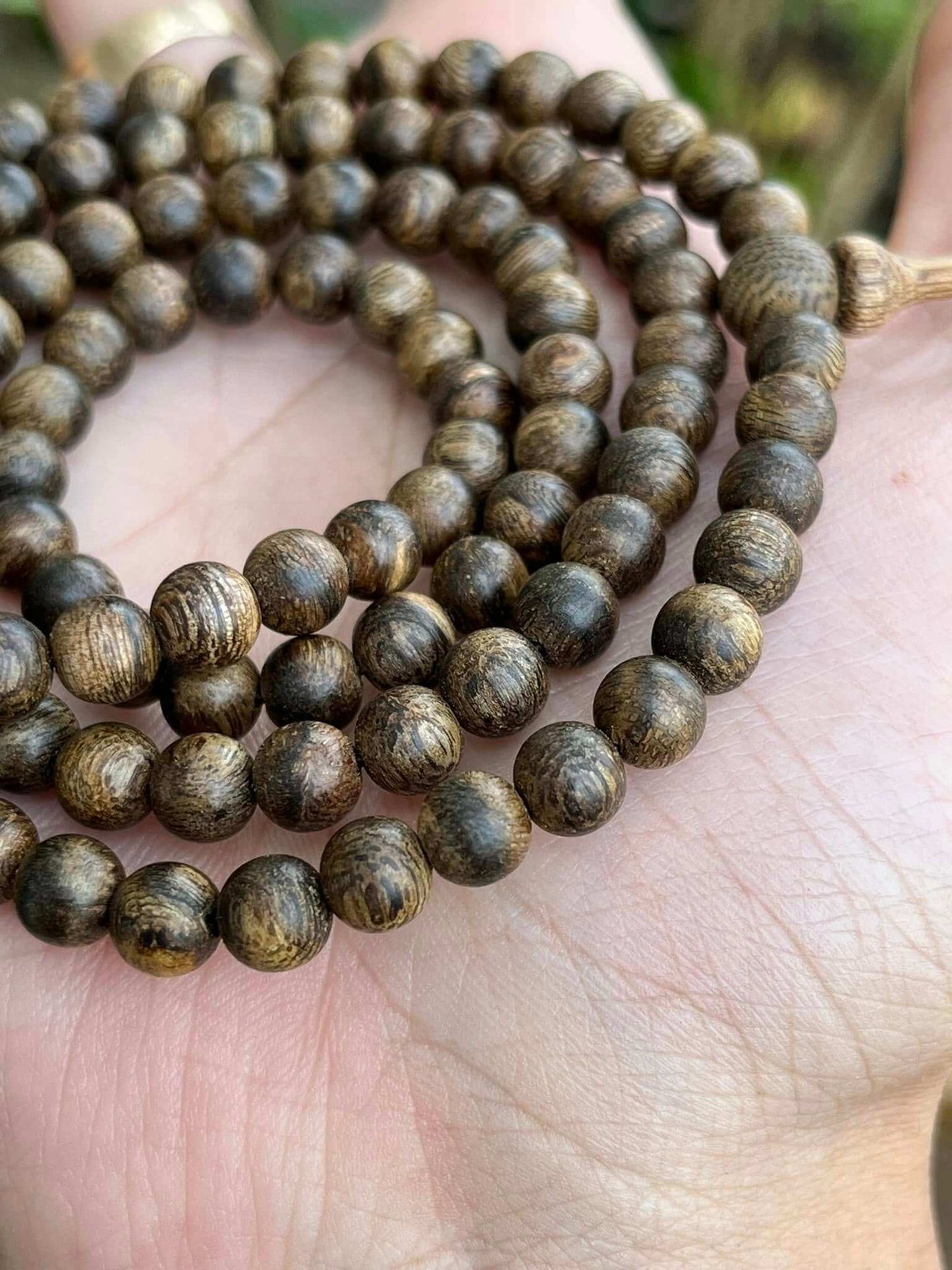 Special Vietnam Agarwood Mala Bracelet - 108 Beads 6mm Wild Vietnam Agarwood