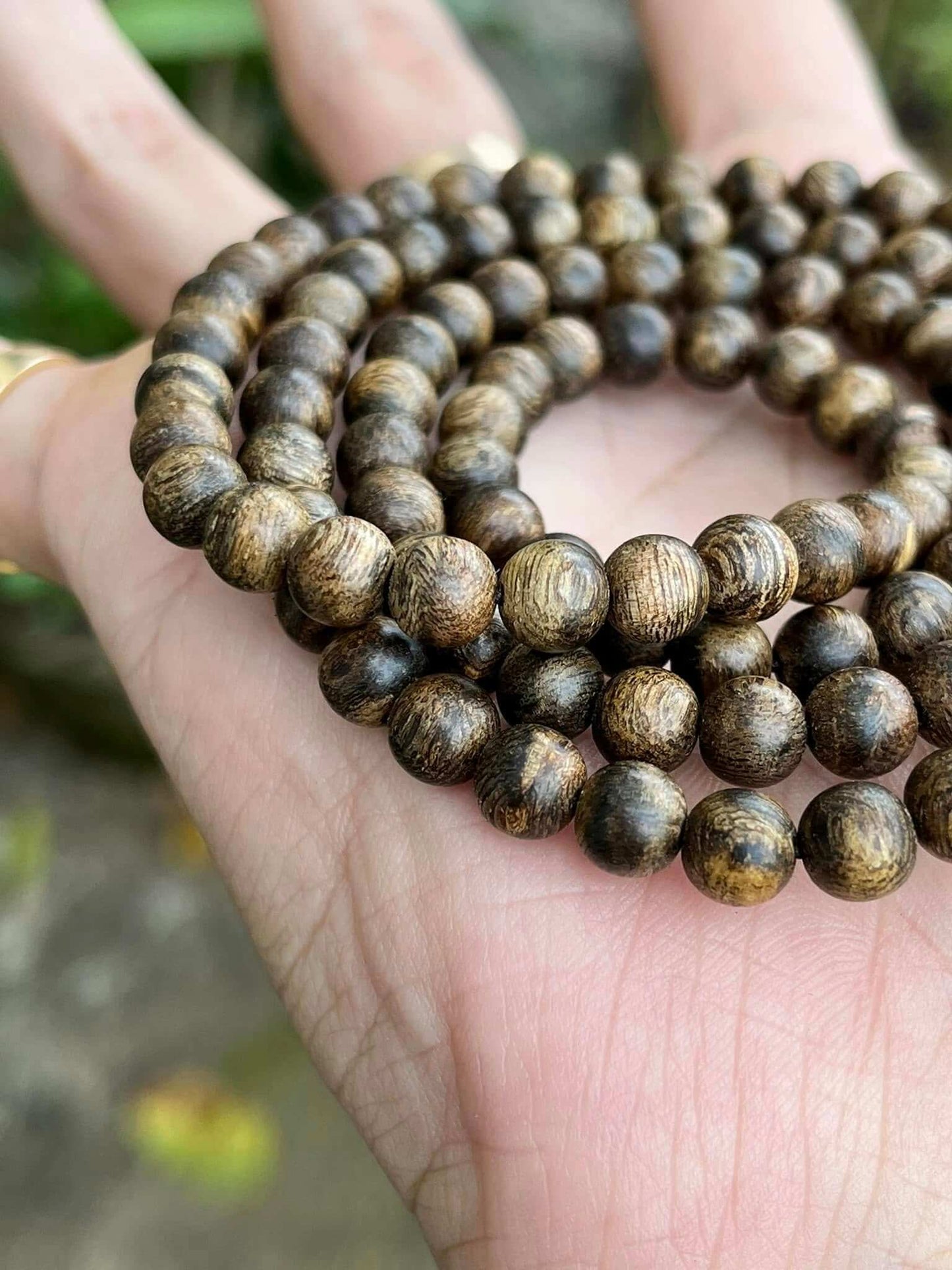 Special Vietnam Agarwood Mala Bracelet - 108 Beads 6mm Wild Vietnam Agarwood