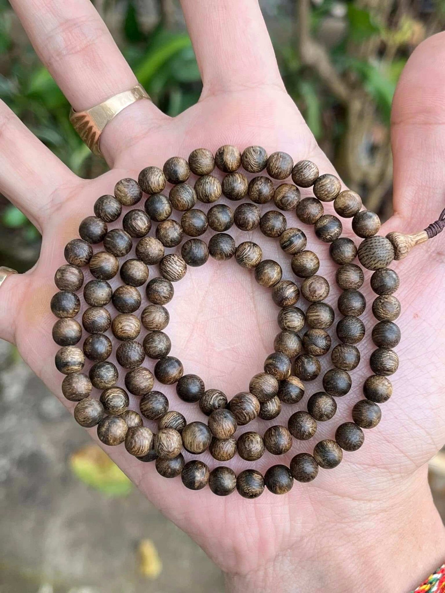 Special Vietnam Agarwood Mala Bracelet - 108 Beads 6mm Wild Vietnam Agarwood