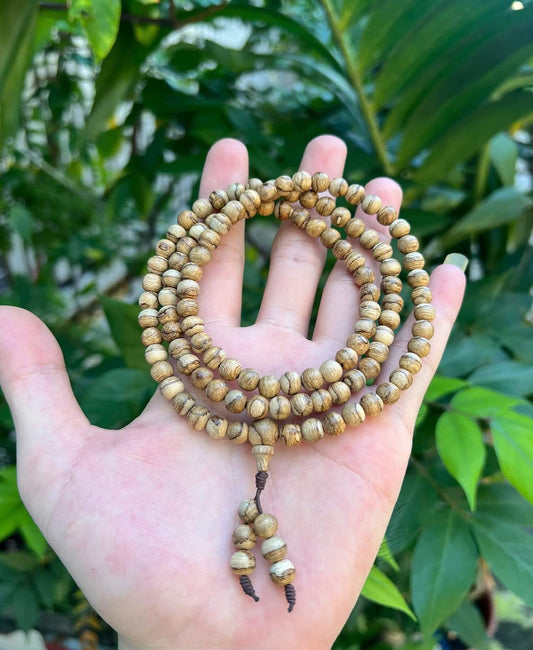 108 Mala Bead- Wild Agarwood Bracelets Laos- Personal Gift - Perfect For Meditation & Spiritual Practices