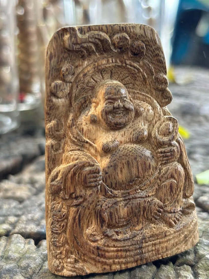 Buddha Statue Cambodia Agarwood- Decorate- Completely hand-carved by Fujian-Chinese artisans