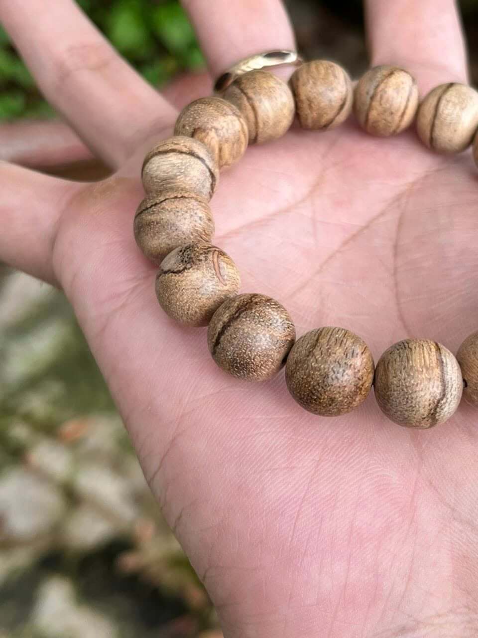 Wild Vietnam Agarwood - Stand Out By Unique Patterns- Round 12mm- Personal Gifts