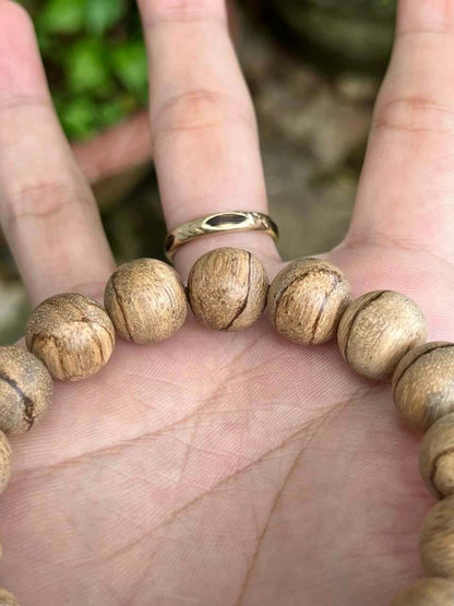 Wild Vietnam Agarwood - Stand Out By Unique Patterns- Round 12mm- Personal Gifts