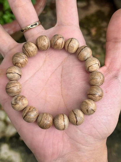 Wild Vietnam Agarwood - Stand Out By Unique Patterns- Round 12mm- Personal Gifts