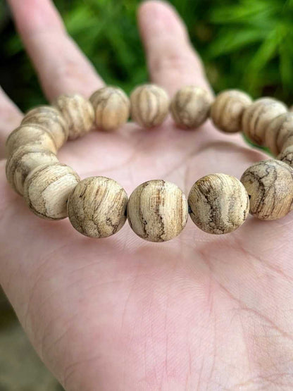 Kalimantan Agarwood Bracelet - 12mm Round Beads- Jewelry- Bangle- Gifts