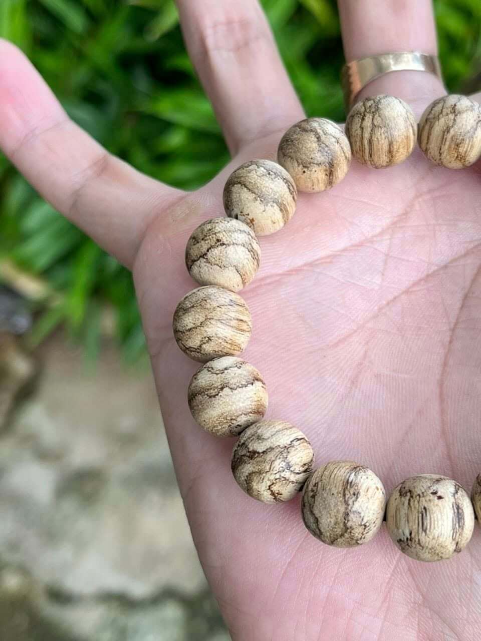 Kalimantan Agarwood Bracelet - 12mm Round Beads- Jewelry- Bangle- Gifts