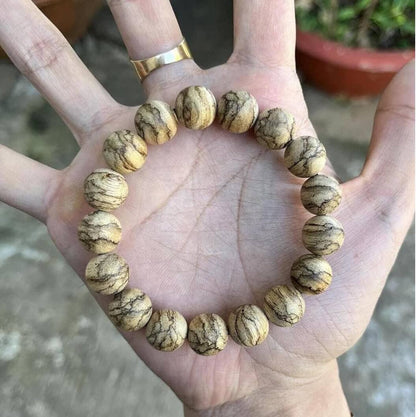 Kalimantan Agarwood Bracelet - 12mm Round Beads- Jewelry- Bangle- Gifts